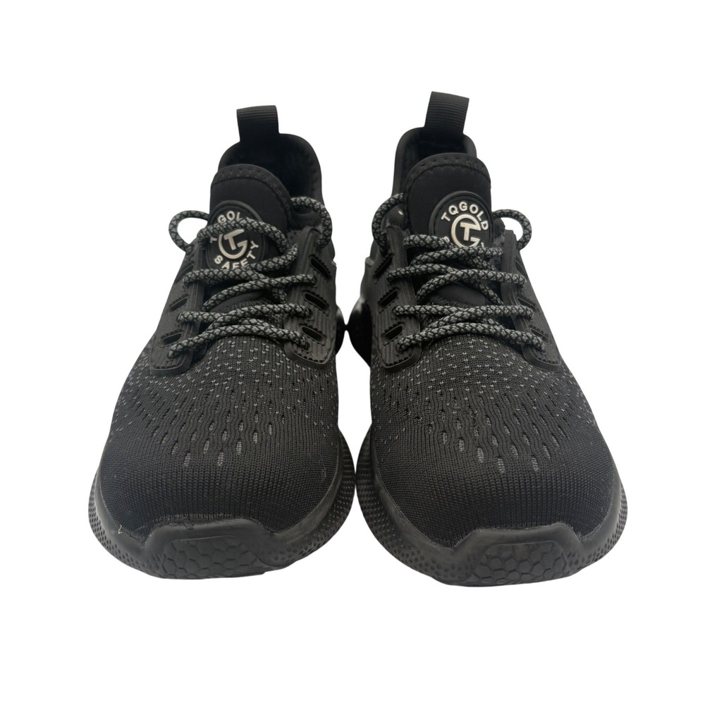 TQGOLD Safety Shoes Mens Black Excellent Steel Toe Work Sneakers